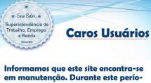 Site do Sine deixa comunicado para internautas Site do Sine deixa comunicado para internautas